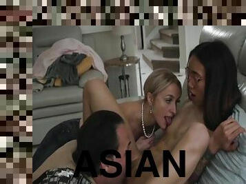 Asian Foster Daughter Trained To Serve 8 Min - Aria Skye And Misha Mynx