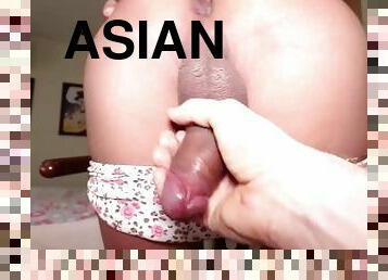 asiatisk, röv, shemale, amatör, anal, avsugning, gigantisk-kuk, transa, ladyboy, pov