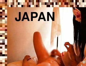 orgasme, amateur, japonais, branlette, esclave, femme-habillée-mec-nu, ejaculation, maîtresse, femme-dominatrice, taquinerie