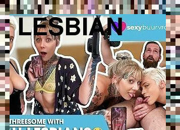 masturbacja, lesbijskie, zabawka, 3kąt, blondynka, holenderskie, tatuaże