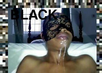 NO MERY FOR HER THROAT - Jamaican Girl gets her Face Fucked & Throated by black cock.