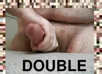 amateur, ejaculation-sur-le-corps, gay, joufflue, double, solo, ours