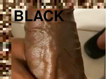 Big black cock stroked