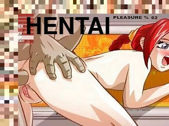 monstruo, coño-pussy, anal, hardcore, doble, pelirroja, primera-persona, anime, hentai, polla