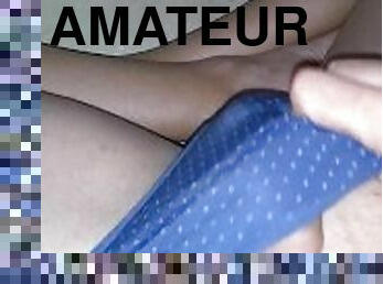 masturbation, amateur, ejaculation-sur-le-corps, branlette, culotte, solo