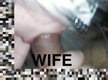 masked wife blowing my cock