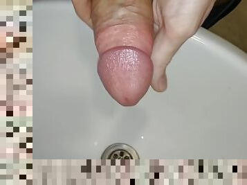 cumshot in the public toilet