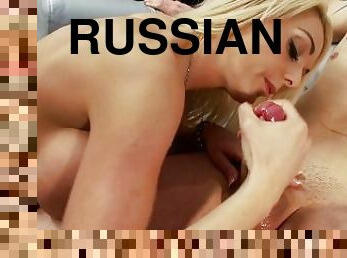 Russian Guy Fucks Young Busty MILF With Blonde Hair
