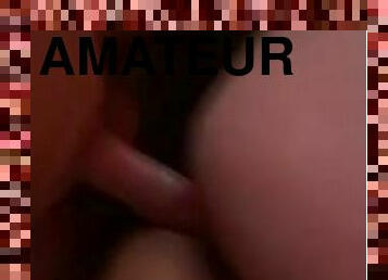 cul, amateur, ébène, énorme-bite, interracial, ados, maison, ejaculation-interne, point-de-vue, incroyable