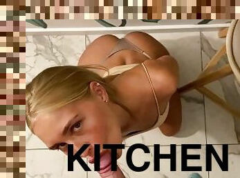 Cock sucking in the kitchen - Winona Riley