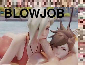 ?MMD R-18 SEX DANCE?HOT POOL SWEET INTENSE COCK BLOWJOB ???? [MMD]