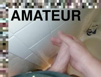 baignade, énorme, masturbation, amateur, ejaculation-sur-le-corps, énorme-bite, maman, point-de-vue, fétiche, douche