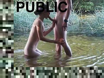 en-plein-air, public, amateur, fellation, ejaculation-sur-le-corps, ados, maison, couple, hirondelle, ejaculation