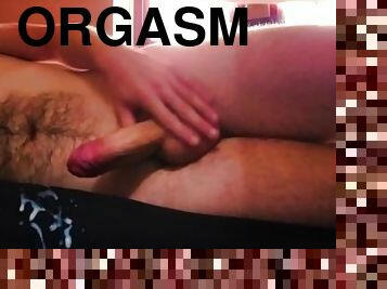 masturbation, orgasme, amateur, ejaculation-sur-le-corps, secousses, jeune-18, ejaculation, britannique, solo, bite