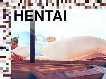 plaża, hentai, 3d