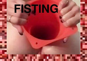 fisting, fitta-pussy, kvinnligt-sprut, amatör, tonåring, rödhårig, blond, petit, fetisch, ensam