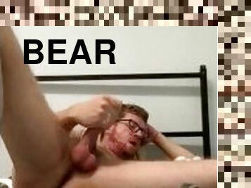 Plushie Porn - Interrupted by Roommate - Jacking Off in the Dorm Room With People Around- Teddy Bear