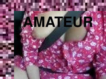 My Uber driver catches me masturbating_Amateur Couple Kittie Cate