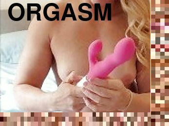 orgasmi, milf, blondi, nussiminen, ratsastus, dildo, lihaksikas