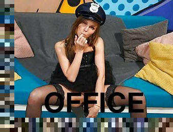 Kity likes playing dress up and today she has her police officer uniform on - BaberoticaVR