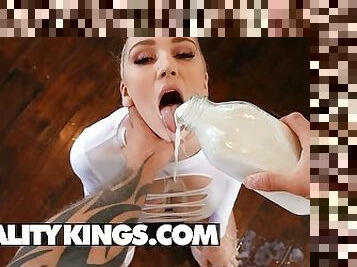 Reality Kings - Sultry Kendra Sunderland Teases Her Bf Scott Nails With Milk & Her Smoking Hot Body