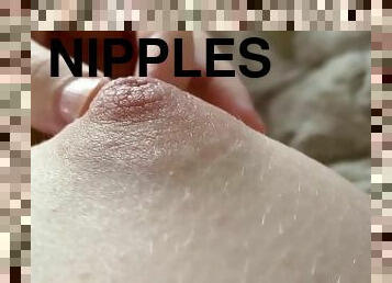 mamelons, amateur, babes, incroyable, fétiche, mamelons-gonflés