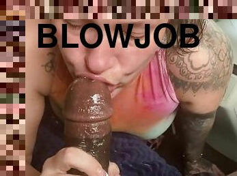 feit, amatør, blowjob, cumshot, stor-pikk, interracial, milf, mamma, svart, bbw