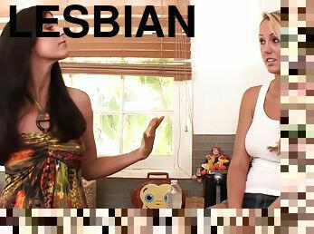 Brett Rossi And India Summer In Two Bombshells In A Lusty Lesbian Licking Action