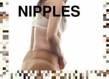 Change into naughty underwear that can not hide your nipples