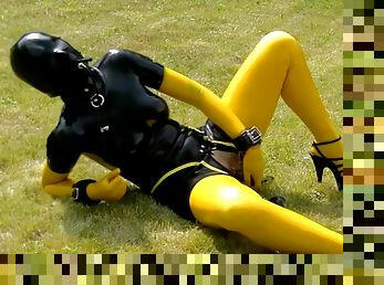 Outdoors Latex Catsuit