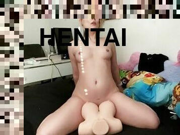 masturbação, orgasmo, amador, excitante, hentai, britney, perfeito, sozinho