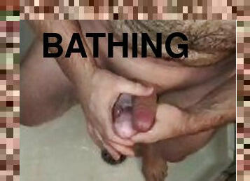 baignade, masturbation, ejaculation-sur-le-corps, ejaculation, gode, douche, sucer