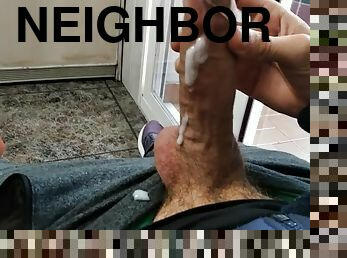 Big Perfect Cock,Pointed Veins,Jerking Off,Moaning And Cumming Observed by neighbors,do you spy me?