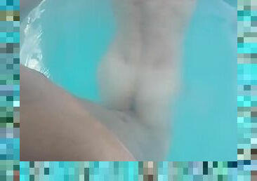 cul, public, amateur, énorme-bite, maison, couple, horny, piscine, attrapée, bite