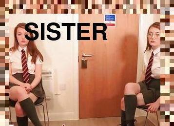 Identical 18 Year Old Step-Sisters In School Uniform Are Summoned For An Ass Inspection