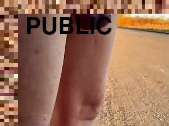 public, amateur, pieds, solo