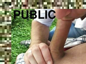 public, amateur, fellation, ejaculation-sur-le-corps, gay, européenne, euro, néerlandais, parc
