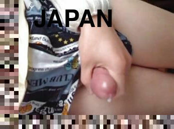 masturbation, amateur, ejaculation-sur-le-corps, japonais, branlette, solo