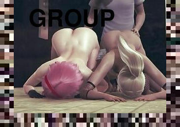 Sakura and Ino agreed to group sex with a stranger