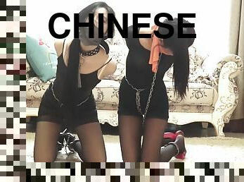 asiatique, collants, babes, lesbienne, bdsm, bas, serrée, fétiche, chinoise, bondage