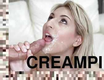 amatør, kompilering, creampie, sperm, oral