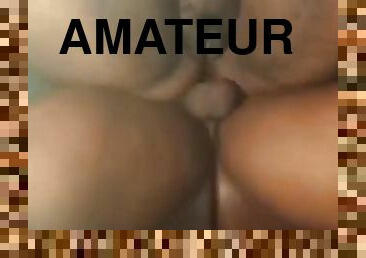 cul, amateur, anal, ébène, énorme-bite, boules, bite, dure