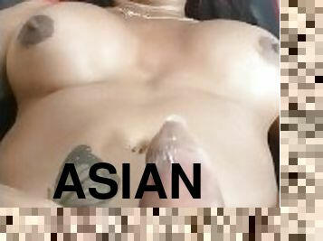 asiatique, énorme, masturbation, amateur, ejaculation-sur-le-corps, énorme-bite, ejaculation, solo, coréen, bite