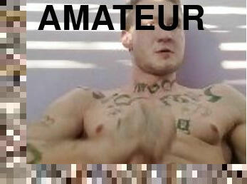 énorme, masturbation, amateur, énorme-bite, gay, secousses, solo, musclé, minet, réalité