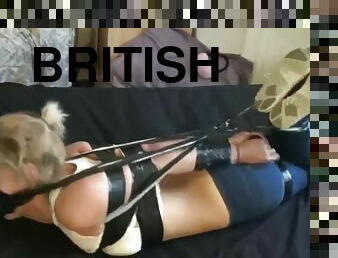 store-patter, bdsm, blond, britisk, fetish, bondage