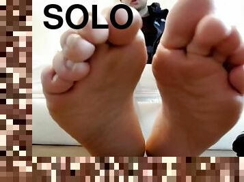 bøsse, slave, fødder, solo