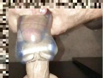 enorme, coño-pussy, squirting, juguete, doble, consolador, penetración