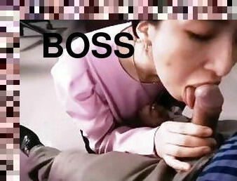 My boss me to deepthroat him