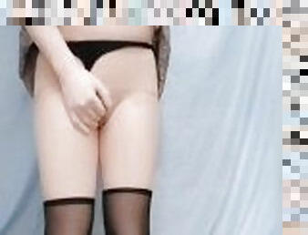 asia, mastubasi, orgasme, stocking, vagina-pussy, pelajar-perempuan, waria-shemale, mainan, jepang, upskirt-bagian-dalam-rok