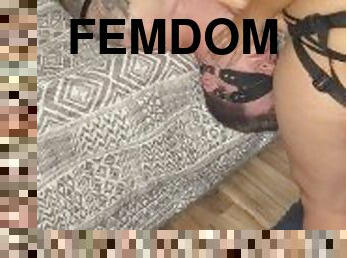 FemDom Deepthroat Training Tied Husband